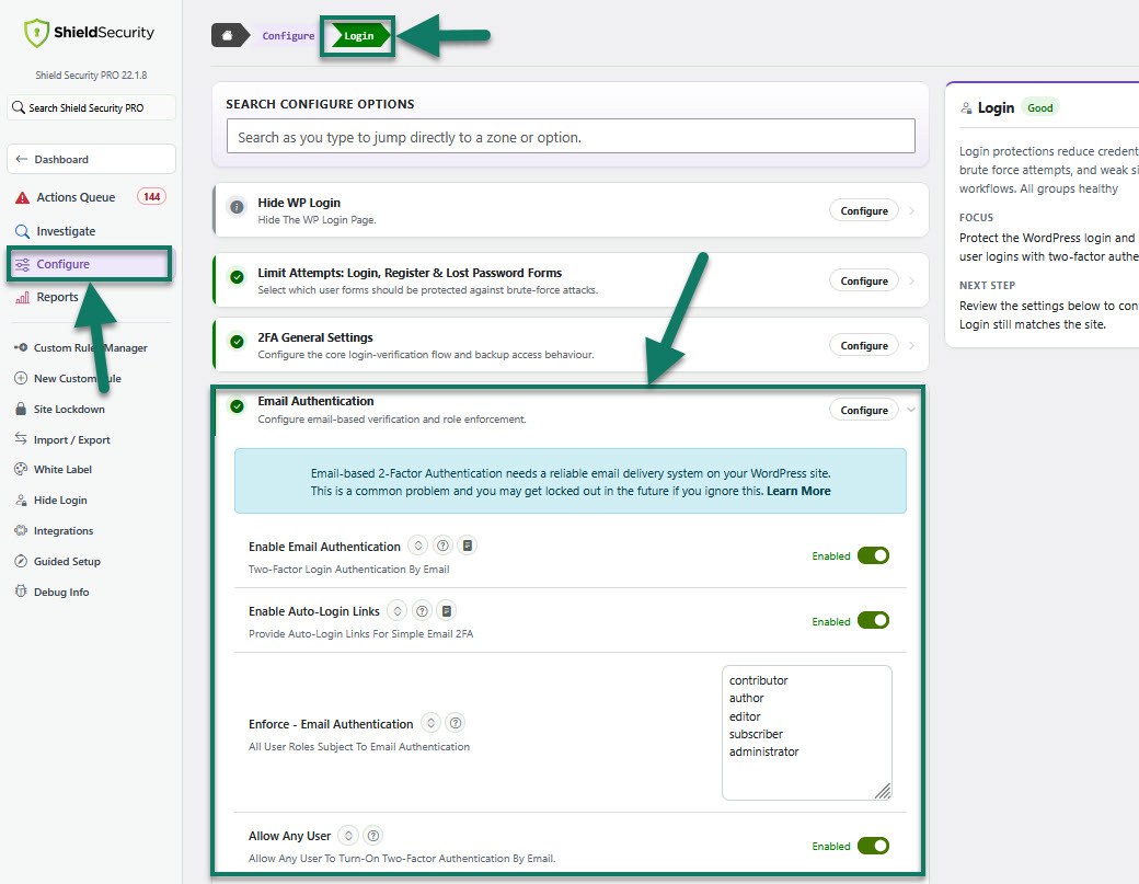 How to use email-based 2FA with Shield