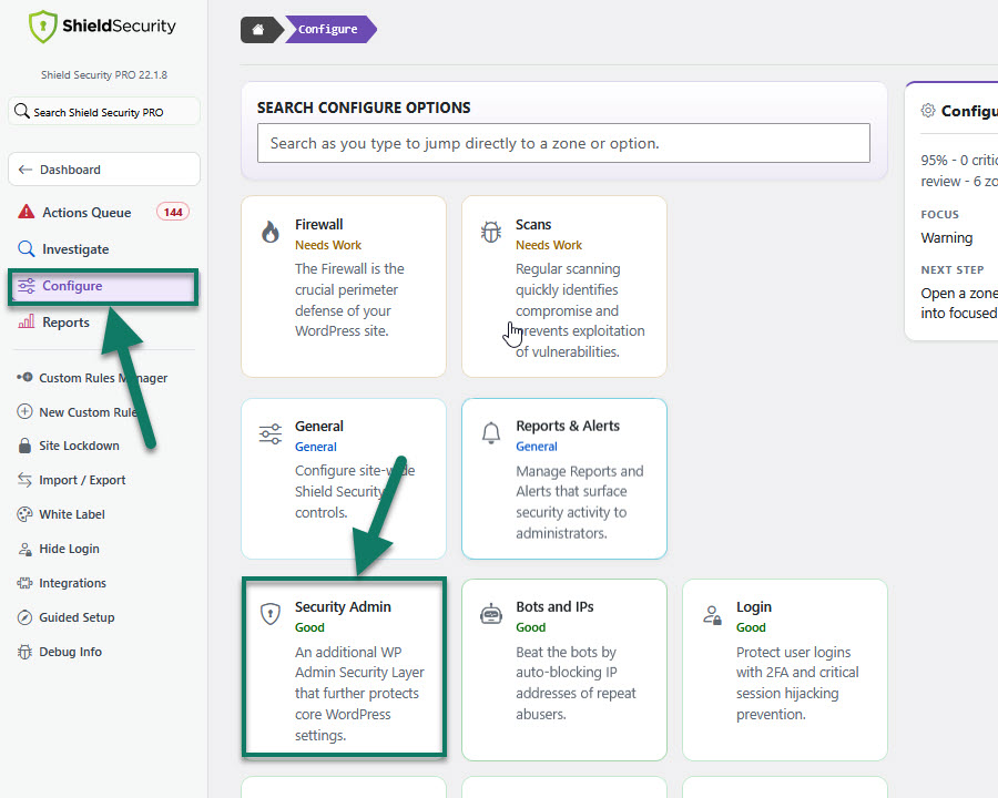 Shield’s Security Admin System