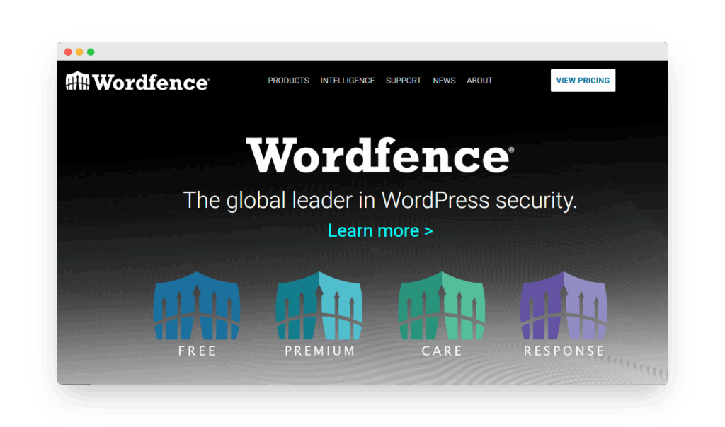 Wordfence homepage