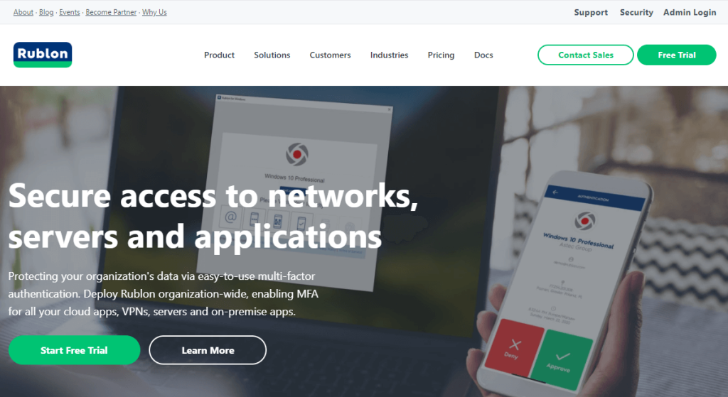 Rublon Multi-Factor Authentication (MFA).