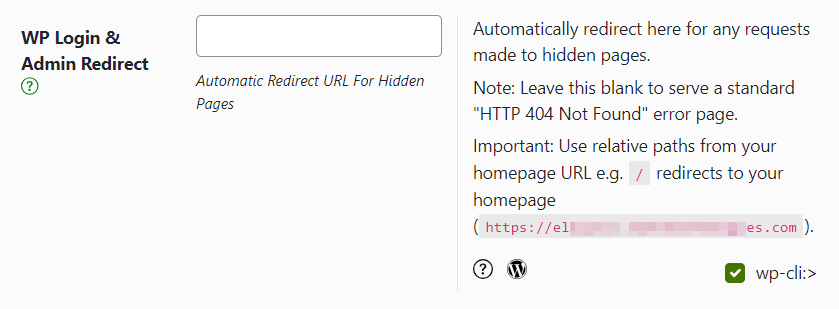 Setting a login and admin redirect to a custom URL using Shield Security PRO.