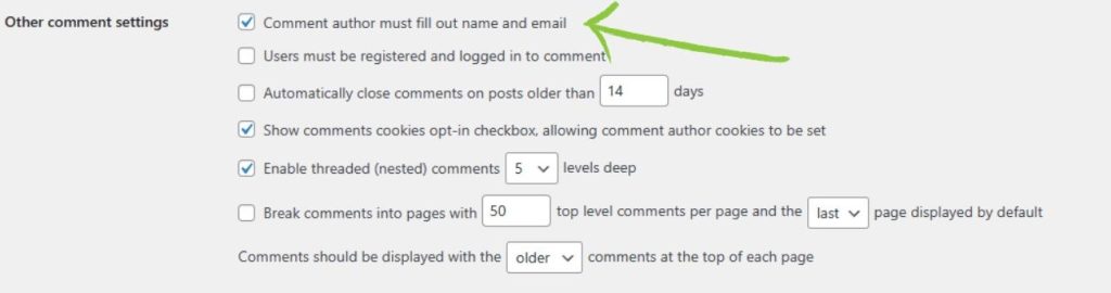 Turn off anonymous comments in WordPress.