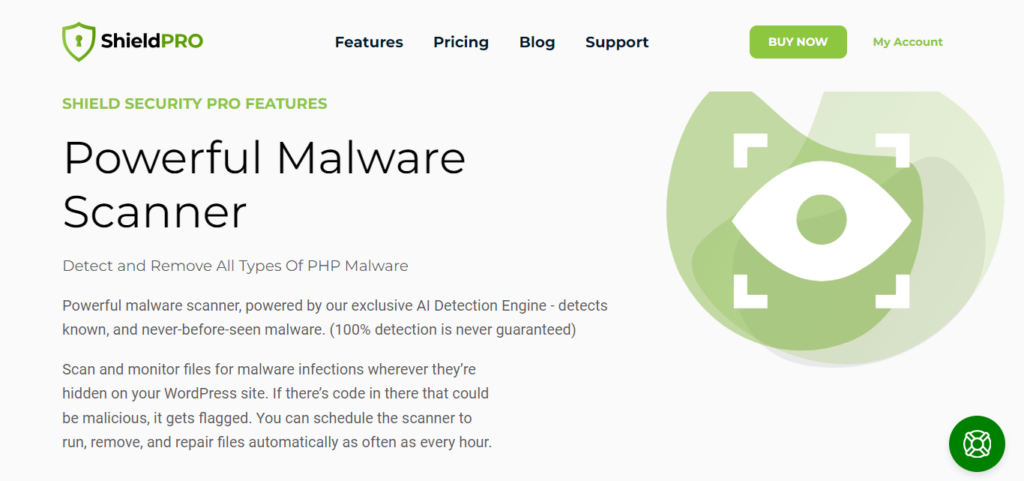 Shield Security PRO’s malware scanner.