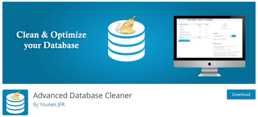 Advanced Database Cleaner download page.