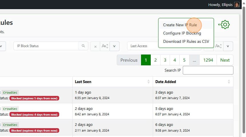 Create New IP Rule in IP Rules