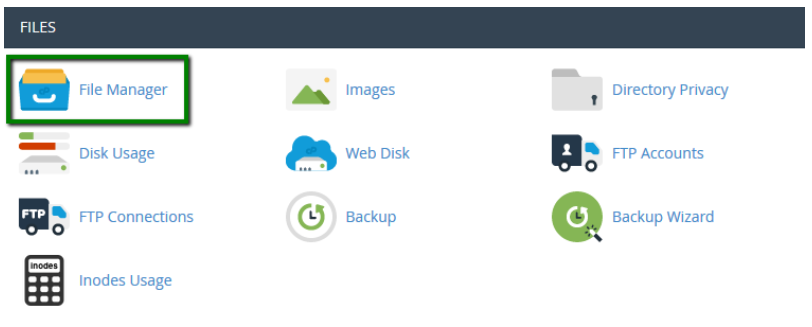 cPanel’s File Manager feature