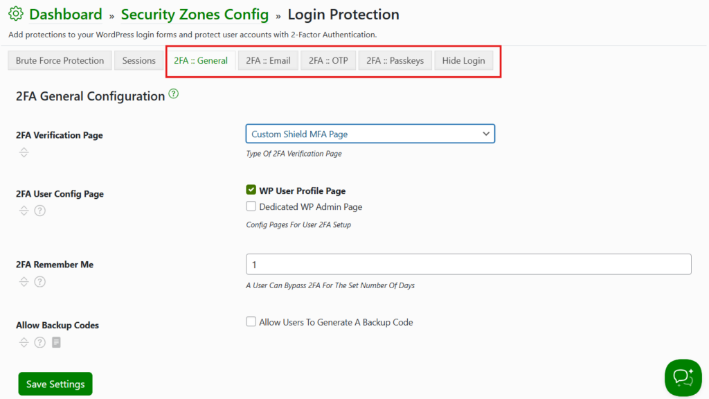 Shield Security PRO 2FA setup