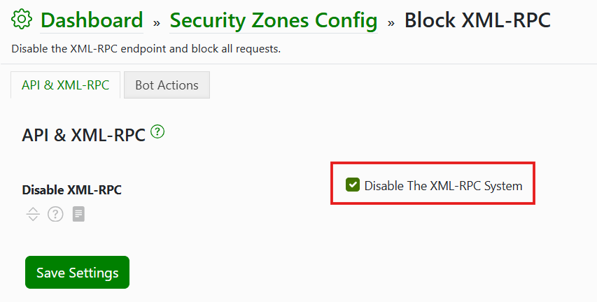 Disabling XML-RPC using Shield Security PRO