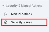 Search Console’s security issues feature