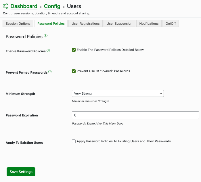 Set custom password policies with Shield Security PRO