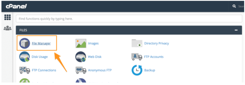 WordPress cPanel’s File Manager