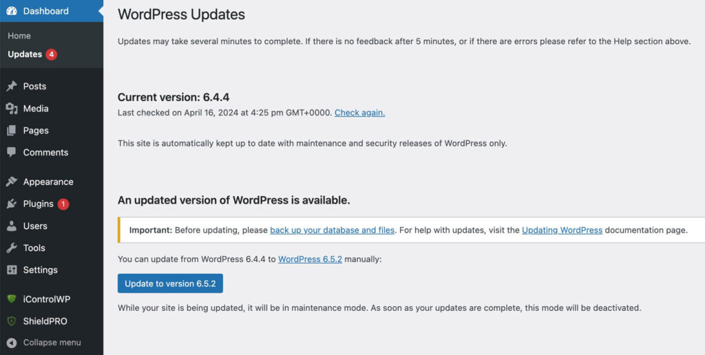 WordPress Updates