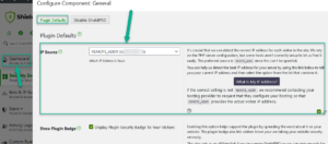 Shield Security IP Source Detection Settings