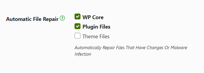 Shield Security PRO’s automatic file repair tool