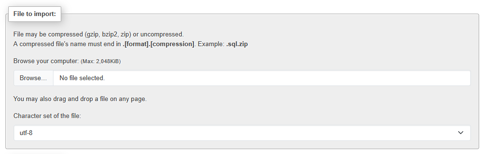 How to restore a database backup using phpMyAdmin